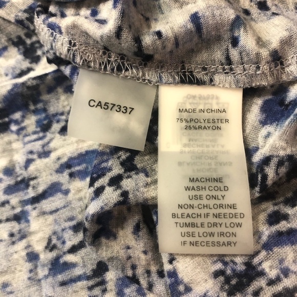 two by Vince Camuto Womens Burnout Printed Tank Top Blue, size XS - Picture 7 of 10